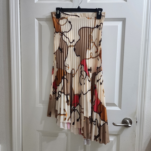 NWT Asymmetrical Printed Midi Skirt - Picture 1 of 3